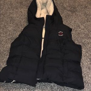 Hollister vest with soft fuzzy inside.